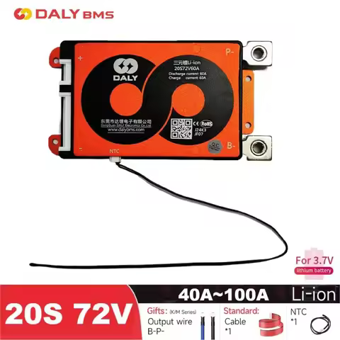 72V 20S BMS DALY Li ion BMS 20S 72V 40A 60A 100A Protection Board For 72V Scooter Motorcycle Li-ion