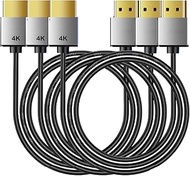 HDMI 2.1 Cable High Speed 48Gbps, Type A to A, Ultra Thin, Hyper Super Flexible Slim Cord, Diameter<
