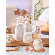 Cupcake Coated Paper Rolled Edge Cake Cup Muffin 50pcs Cupcake Cup Baking Paper