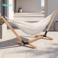 footful Detachable Swing Bed with Stand Wooden Freestanding Swing Bed Outdoor Furniture Versatile fo