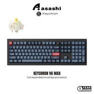Keychron V6 Max ANSI Full Size 104Key Full Assembled Knob RGB Hot-Swap BT/2.4GHz/Wired Normal Profil