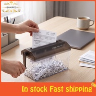 Bamaxis Hand Paper Shredder A4 Manual Portable Document with 3mm Shredded Size 2 Sheets Capacity 3L 