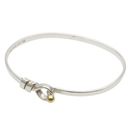 蒂芬妮鉤扣手鍊，925純銀和18K黃金，約9.27克 [二手]