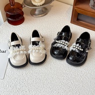 Sweet Lolita Girls Leather Shoes Fashion Elegant Bowknot Children Causal Mary Jane Shoes School Perf
