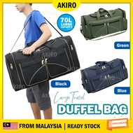AKIRO 70L Big Storage Travel Duffel Bag Waterproof Sling Baggage Shoulder Cabin Luggage Bag Beg Perj