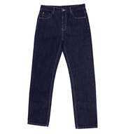 camel active Men Jeans in 208 Loose Fit with 5 Pockets in Navy Blue Washed Cotton Denim 9-208AW23JNB496