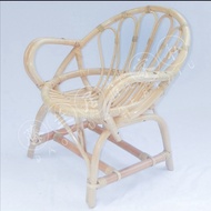 XY^Small Rattan Chair Real Rattan Small Armchair Rattan Chair Recliner Chair Children Chair Household Leisure Rattan Cha