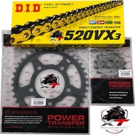 🔥CRAZY OFFER PRICE🔥SPROCKET JT & CHAIN DID SET G&B [520VX3&525VX3] MOTOR MT07/09/10 CB500 Z900 ER6N 
