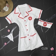 NEWEST PREMIUM COSTUME NURSE LINGERIE SEXY NURSE UNIFORM DRESS COSTUME CL35