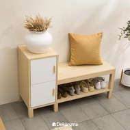 PREMIUM Dekoruma VINN Layer Puff Shoe Rack with Seat / Bench