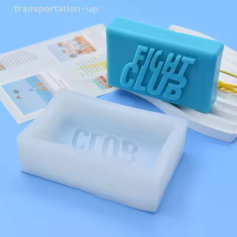 2025 Fight Club Soap Silicone Mold Rectangle Bath Bomb Lotion Bar Making Supplies Moule Savon Molde 