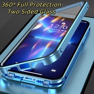 Case OPPO Reno 14 14F 8T 14 12 10 11 Pro Plus 5G 14Pro 5G Phone Casing doubles-sided magnetic glass 