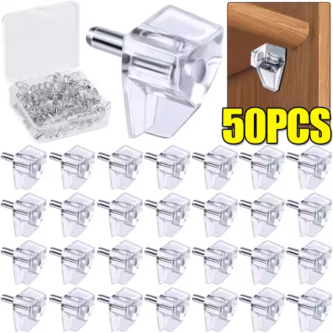 Transparent Shelf Support Pegs Plastic Laminate Support Studs Cabinet Book Shelves Holder Pins Furni