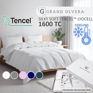 Grand Olvera TENCEL & Cotton Fitted Bedsheet Set – White | 1600TC | Cooling, Soft & Breathable Bed L