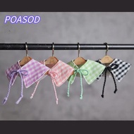 MAYSHOW Checkered Cloak, Checkered 10~15cm Doll Clothes,  Macaron Outfit Cotton Stuffed Doll 15cm Co