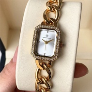 1 ชิ้น นาฬิกาผู้หญิง นาฬิกาทองคำ นาฬิกาผู้หญิง IPG ทองคำ สแตนเลส SUS304 สร้อยคอหรูหรา นาฬิกาควอตซ์ ส