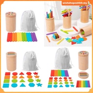 [WishshopeehhhMY] Wooden Sorting Toy Educational Color Matching Sorting Toy for 2-5 Year Old