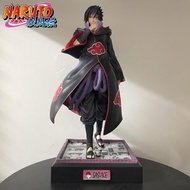 Naruto: Shippuden Uchiha Sasuke Akatsuki Outfit Hawk Team LED Base 35cm Action Figure Decoration