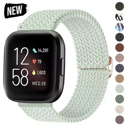 New Arrival Braided Band For Fitbit Versa 3/Versa 4 Strap Bracelet Adjustable Wristband For Fitbit S