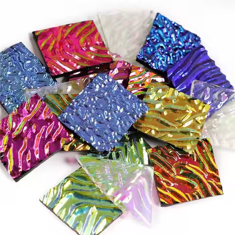 Dichroic Glass Scrap Assorted 3 Bags/84G COE90 For Jewelry Making Supplies Fuseable Glass Fusing Mic
