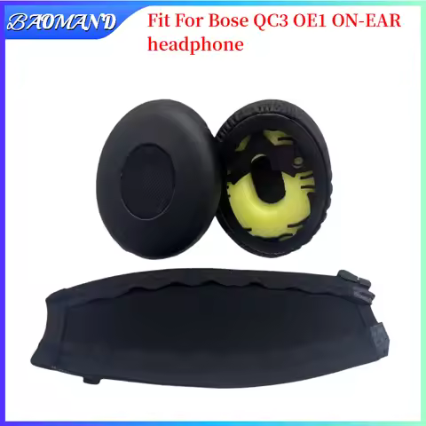 BAOMAND Replacement Protein Ear Pads For Bose QC3 OE1 ON-EAR Headphones Soft Foam Ear Cushions High 
