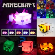 LED Minecraft Lamp Torch Color Changing Water Bottle Ore Block Axolotl A Minecraft Movie Pig Head Be
