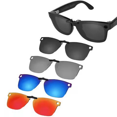 Beeyspecslab Polarized Smart Glasses Clip Anti-Glare Compatible with RayBan RW4012 Wayfarer (Gen 2) 