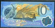 NEW ZEALAND (紐西蘭塑膠鈔),  P190a , 10 Dollars , 2000 AH , 品相 全新UNC 