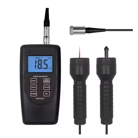 VM‑6370T Landtek Vibration Tachometer Contact Photo Dual‑use Tachometer for Machinery Imbalance & Pe