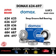 DOMAX JAPAN BEARING 624 625 626 627 628 636 637 638 684 687 694 697 LLUC3 Deep Groove Ball Bearing