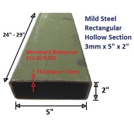 Mild steel Rectangle hollow 5" x2" x 3.0mm 2 feet + / Besi hollow section pipe 5 inci x 2 inci x TEB