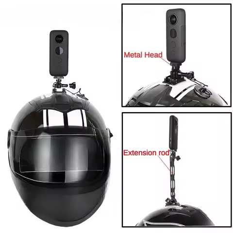 Cycling Motorcycle Helmet Mount Adapter Bracket Fixed Seat Action Camera Accessories for Insta360 X3