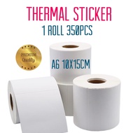 A6 Roll Thermal Paper Label Sticker Shipping Courier Airway Bill Consignment Note 10x15 cm (350 PCS)