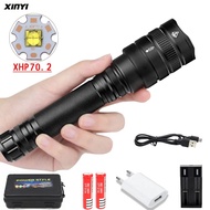 【Fascinating】 80000lumens Xhp70.2 Most Powerful Led Flashlight Zoom Waterproof Xhp50 18650 / Rechargeable For Hunting Lamp