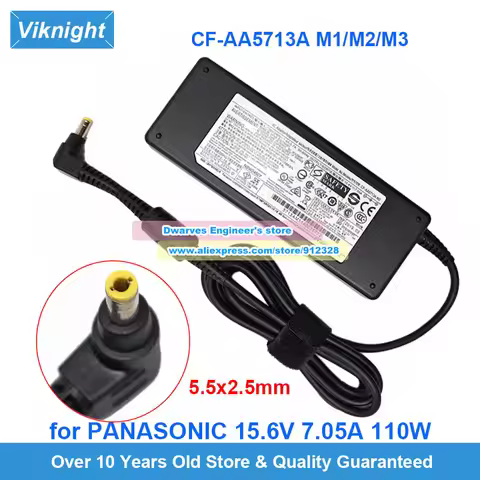Genuine CF-AA5713A M1 AC Adapter 15.6V 7.05A for Panasonic FZ-G1 UT-MB5 FZ-55 CF-D1 CF-20 CF-30 CF-3