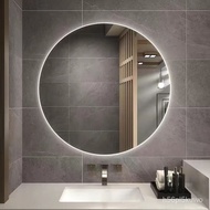 XYSmart round MirrorledLight Bathroom Mirror Toilet Touch Screen Anti-Fog Luminous Toilet Cosmetic Mirror Smart Mirror w