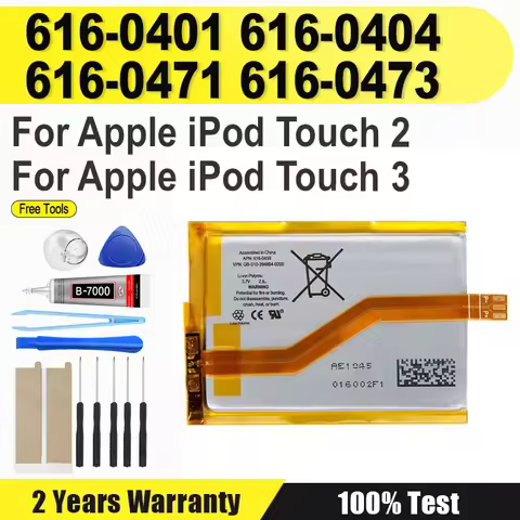 616-0401 616-0404 616-616-0471 616-0473 Battery For Apple iPod Touch 2 3nd Touch2 Touch3 3G Batterie