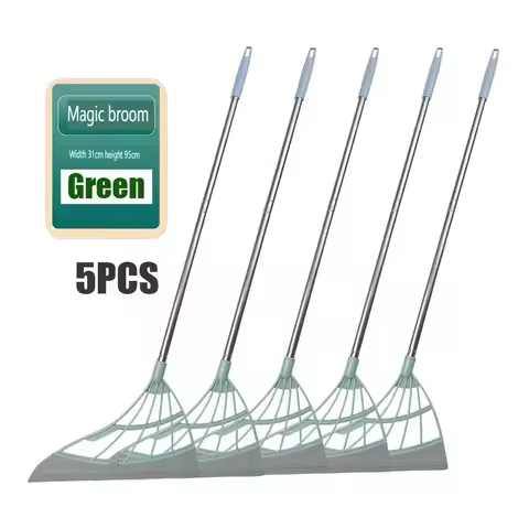 1/5/10PCS Magic Broom Window Washing Wiper Silicone Broom Floor Cleaning Squeegee Magic Sweeper Clea