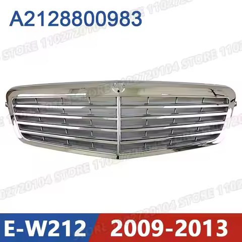 for W212 Mercedes Benz E200 E220 E250 E300 E350 E400 E63 Front Bumper Radiator Grill Mesh Middle Net