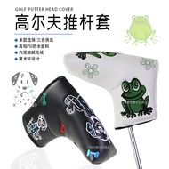 Golf push rod case L Cartoon embroidered club cap cover PU Waterproof Protective Case Velcro Dalmati