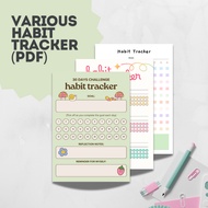 Various Printable Habit Tracker (PDF Download)