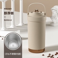 316 Stainless Steel Ceramic Inner Pot Vacuum Cup Female Student Portable Convenient Outdoor Coffee Cup Double Drink with Straw