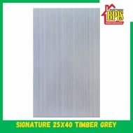 Signature 25x40 Timber Grey keramik dinding dapur toilet kilap salur
