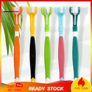 OPPO Pet Toothbrush Three Sided Multi-angle Cleaning Plastic Dog Soft Bristle Toothbrush for Oral Ca