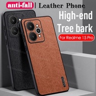 15 1 5 T Pro Plus 15T 15X 15Pro 15ProPlus 15Pro+ Realme15Pro+ Tree Bark Leather Phone Case Full Lens