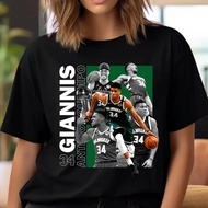 Giannis Antetokounmpo Streetwear Graphic Baskebtall T-shirt Gift Fans