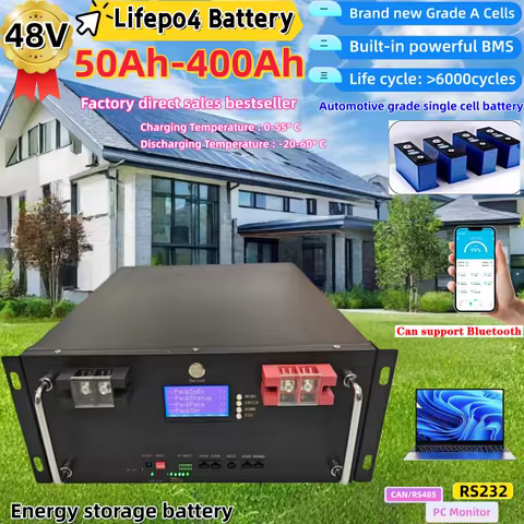 HC_48V 100AH 120Ah 200AH 150Ah 300Ah 400AH lifepo4 lithium batterry pack bluetooth App BMS for Solar