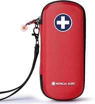 Divoti EpiPen Medical Carrying Case - Durable Medical Alert Pouch for Epinephrine Auto-Injectors, Au