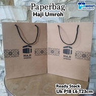 Hajj Umrah Paper Bag Size P18 W6 H23cm Hajj Umrah souvenir container