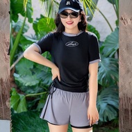 [50-70kg]Large size split breathable quick dry swimsuit woman 2-piece swimming suit women plus size 